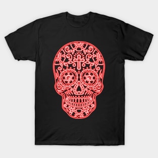 Red Neon Calavera T-Shirt